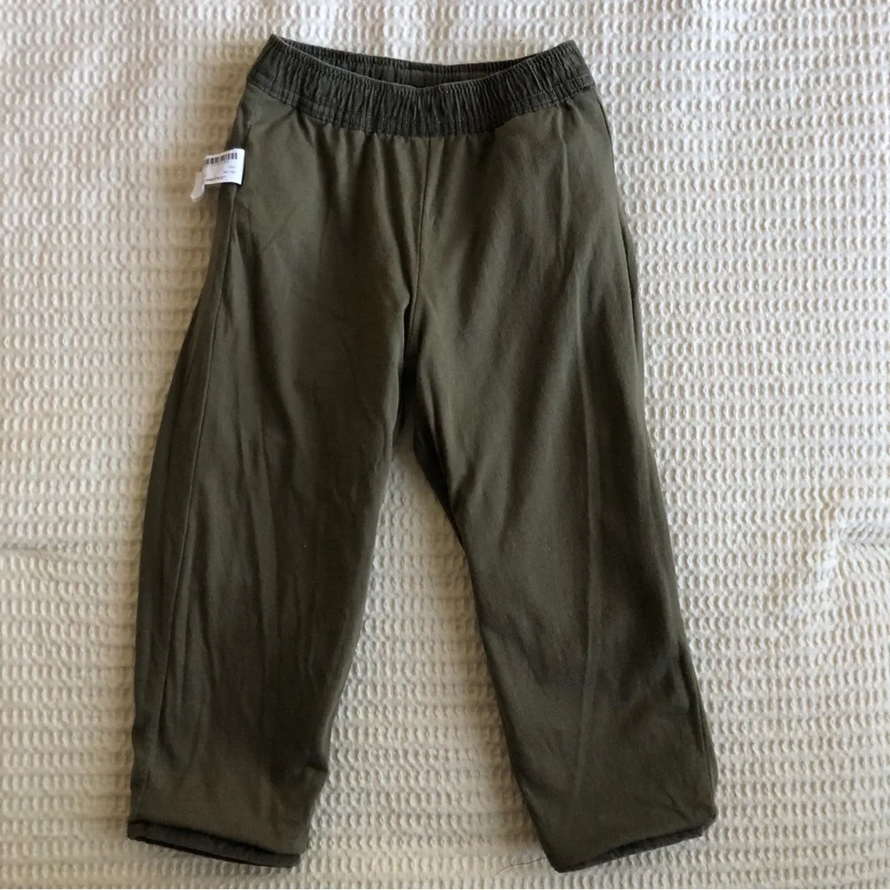 ZARA Kids Olive Green Corduroy Drawstring Lined Pants Size 4T